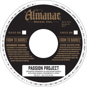 Almanac Beer Co. Passion Project January 2017
