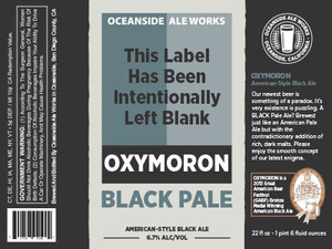 Oceanside Ale Works Oxymoron January 2017