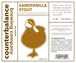 Counterbalance Brewing Company Samsparilla Stout January 2017