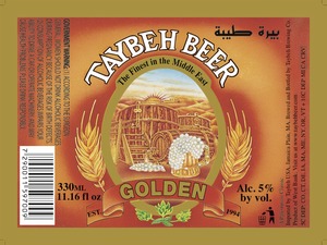 Taybeh Beer Taybeh Beer Golden December 2016