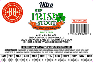Breckenridge Brewery Nitro Dry Irish Stout