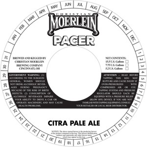 Christian Moerlein Pacer Citra Pale Ale January 2017