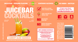 Juicebar Cocktails Carrot Aloe Mango