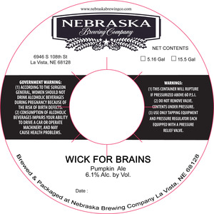Nebraska Brewing Company Wick For Brains January 2017