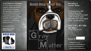 Bold Dog Beer Company Gray Matter