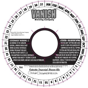Vanish Brewing Catoctin Imperial Brown Ale January 2017