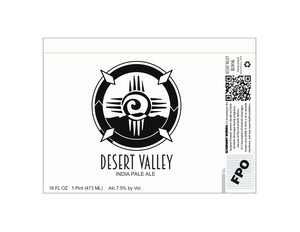 Desert Valley India Pale Ale February 2017