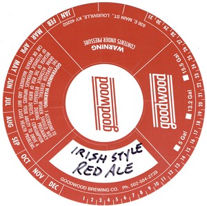 Goodwood Brewing Co Irish Style Red Ale January 2017