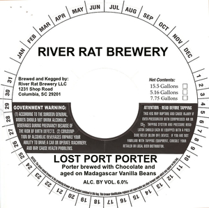 River Rat Brewery Lost Port Porter January 2017