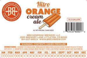 Breckenridge Brewery, LLC Nitro Orange Cream Ale February 2017