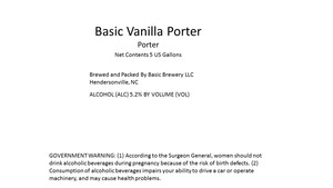 Basic Brewery LLC Basic Vanilla Porter February 2017