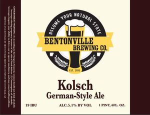 Bentonville Brewing Company Kolsch German-style Ale February 2017
