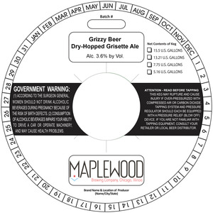Maplewood Grizzy Beer February 2017