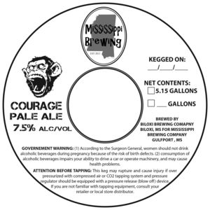 Mississippi Brewing Company Courage Pale Ale February 2017