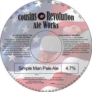 Cousins Revolution Ale Works Simple Man Pale Ale