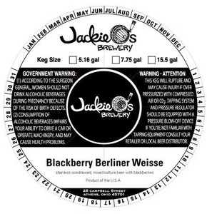 Jackie O's Blackberry Berliner Weisse February 2017