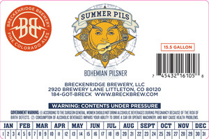 Breckenridge Brewery, LLC Summer Pils February 2017