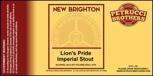 Petrucci Brothers Lions Pride Imperial Stout February 2017