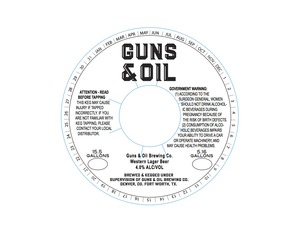 Guns & Oil Brewing Co Western Lager February 2017