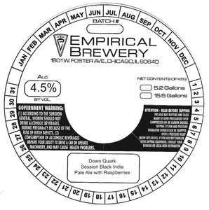 Down Quark Session Black India Pale Ale With Raspbe February 2017