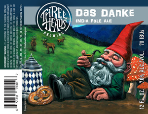 Three Heads Brewing Das Danke India Pale Ale February 2017