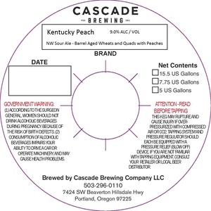 Cascade Brewing Kentucky Peach February 2017