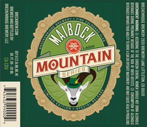 Breckenridge Brewery, LLC Mountain Series Maibock February 2017