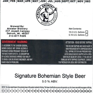 Atwater Brewery Signature Bohemian February 2017
