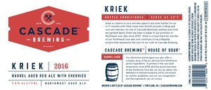 Cascade Brewing Kriek February 2017