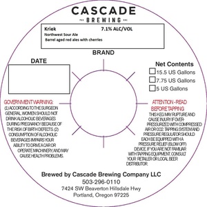 Cascade Brewing Kriek