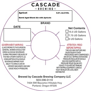 Cascade Brewing Apricot February 2017