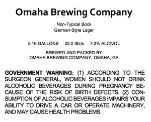 Omaha Brewing Company Non-typical Bock