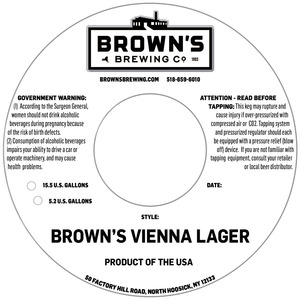 Brown's Vienna Lager February 2017