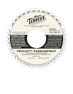Bruery Terreux Frucht: Passionfruit February 2017