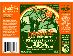 Parkway Brewing Company Orange Get Bent Mountain India Pale Ale