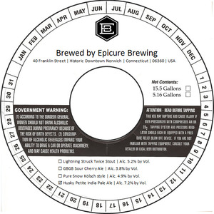 Epicure Brewing Husky Petite India Pale Ale February 2017