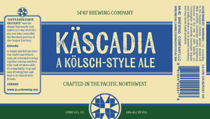 54-40 Brewing Company KÄscadia March 2017