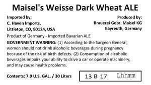 Maisel's Weisse Dark Wheat March 2017