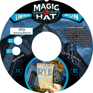 Magic Hat Ticket To Rye India Pale Ale March 2017