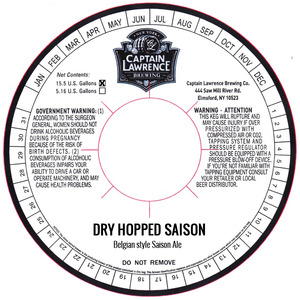 Captain Lawrence Brewing Co Dry Hopped Saison March 2017