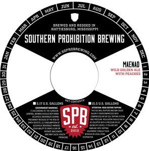 Southern Prohibition Brewing Maenad March 2017