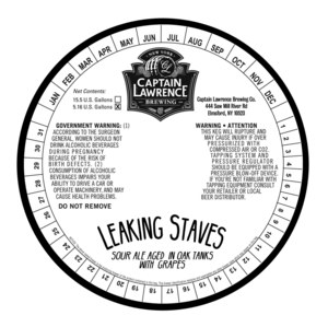 Captain Lawrence Brewing Co Leaking Staves March 2017