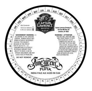 Captain Lawrence Brewing Co Ameican Funk IPA March 2017
