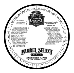 Captain Lawrence Brewing Co Barrel Select Black March 2017