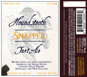 Houndstooth Snapper Tart Ale March 2017