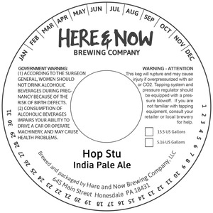 Here & Now Brewing Hop Stu March 2017