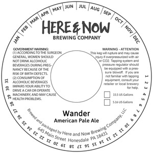 Here & Now Brewing Company Wander March 2017