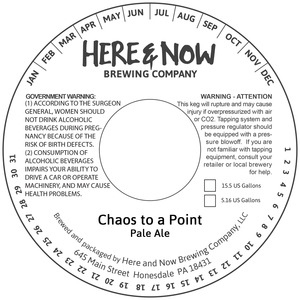 Here & Now Brewing Company Chaos To A Point March 2017