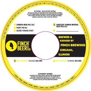 Finch Hardcore Chimera Imperial India Pale Ale March 2017