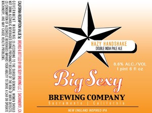 Big Sexy Brewing Company Hazy Handshake March 2017